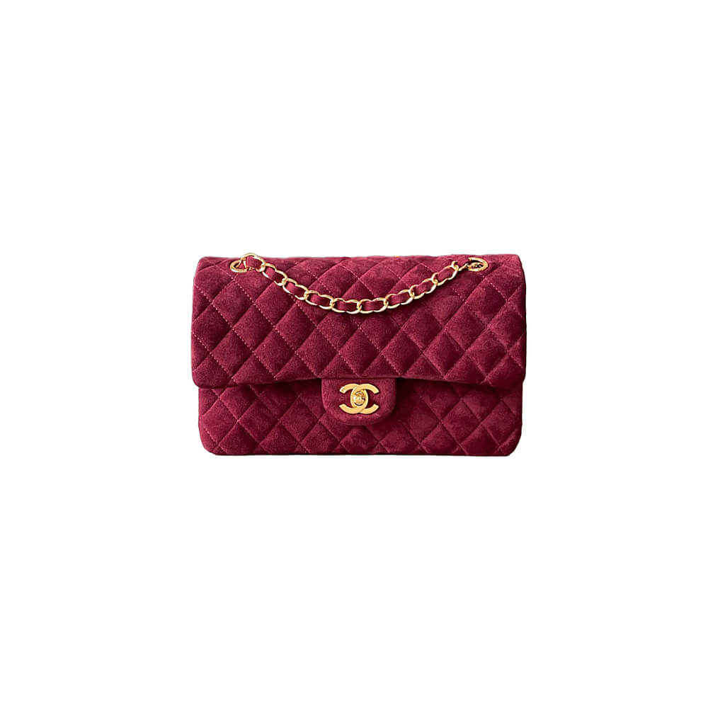 Chanel Suede Classic Double Flap Handbag - Replica Luxury Bags™