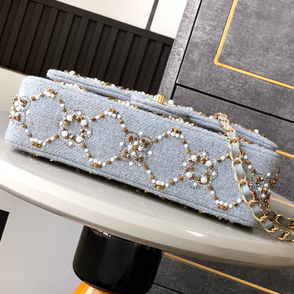 Chanel Pearl Classic Double Flap Handbag - Replica Luxury Bags™