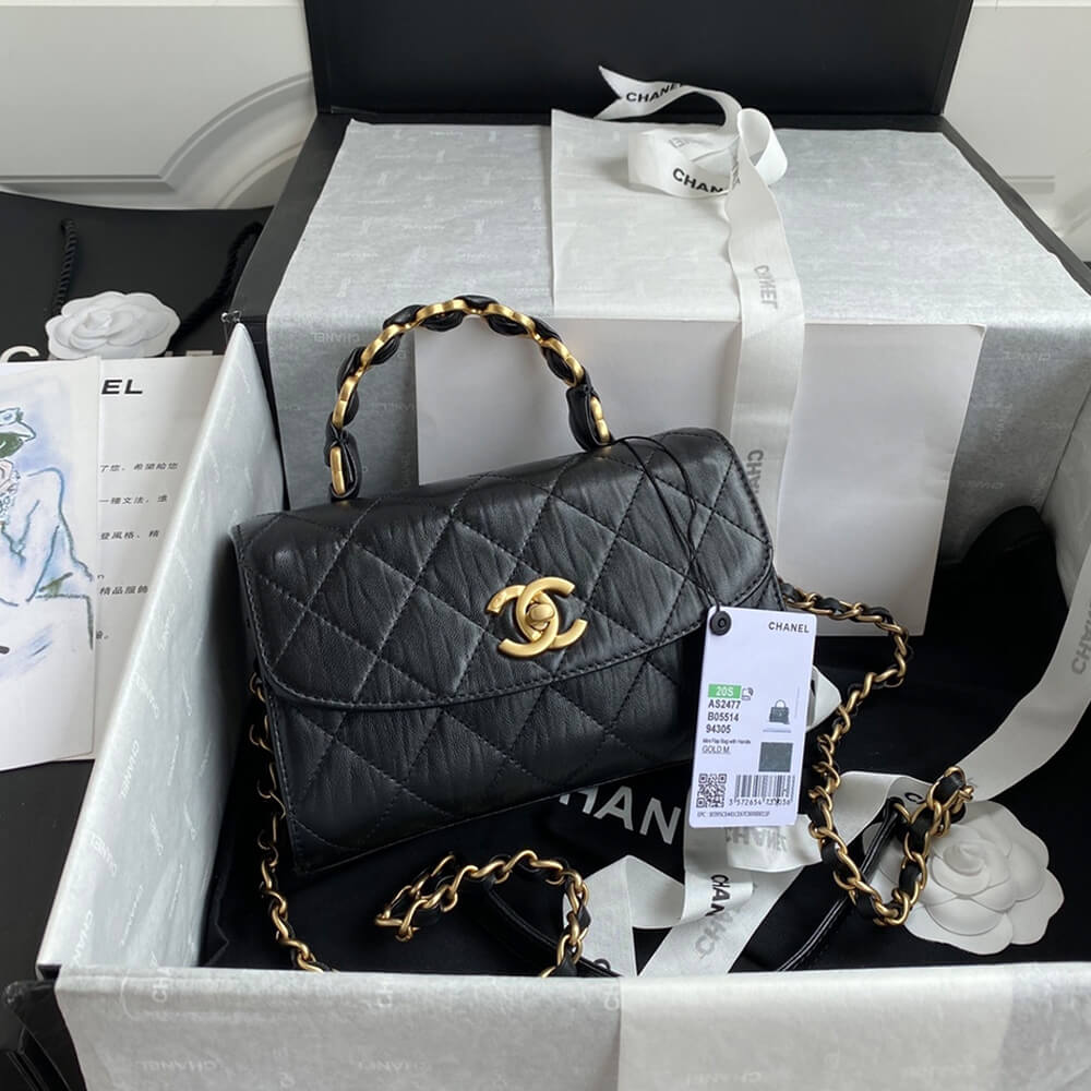 Chanel Mini Flap Bag with Top Handle - Replica Luxury Bags™