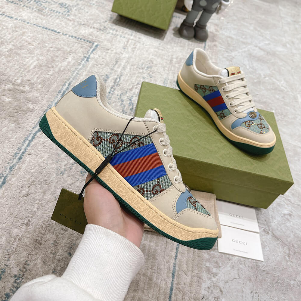 Gucci Women s Screener sneaker with crystals Shoes - Replica Luxury Bags™