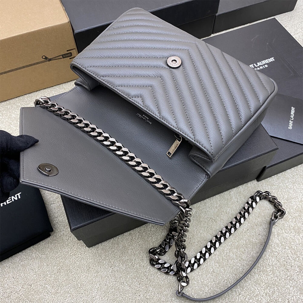 YSL College Medium Chain Bag in Quilted Leather - Replica Luxury Bags™