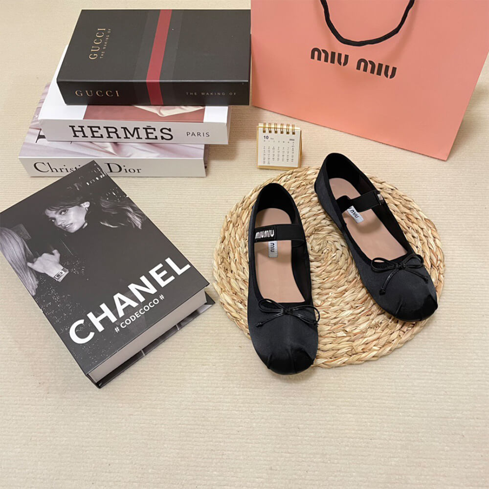 MiuMiu Satin ballerinas Shoes - Replica Luxury Bags™