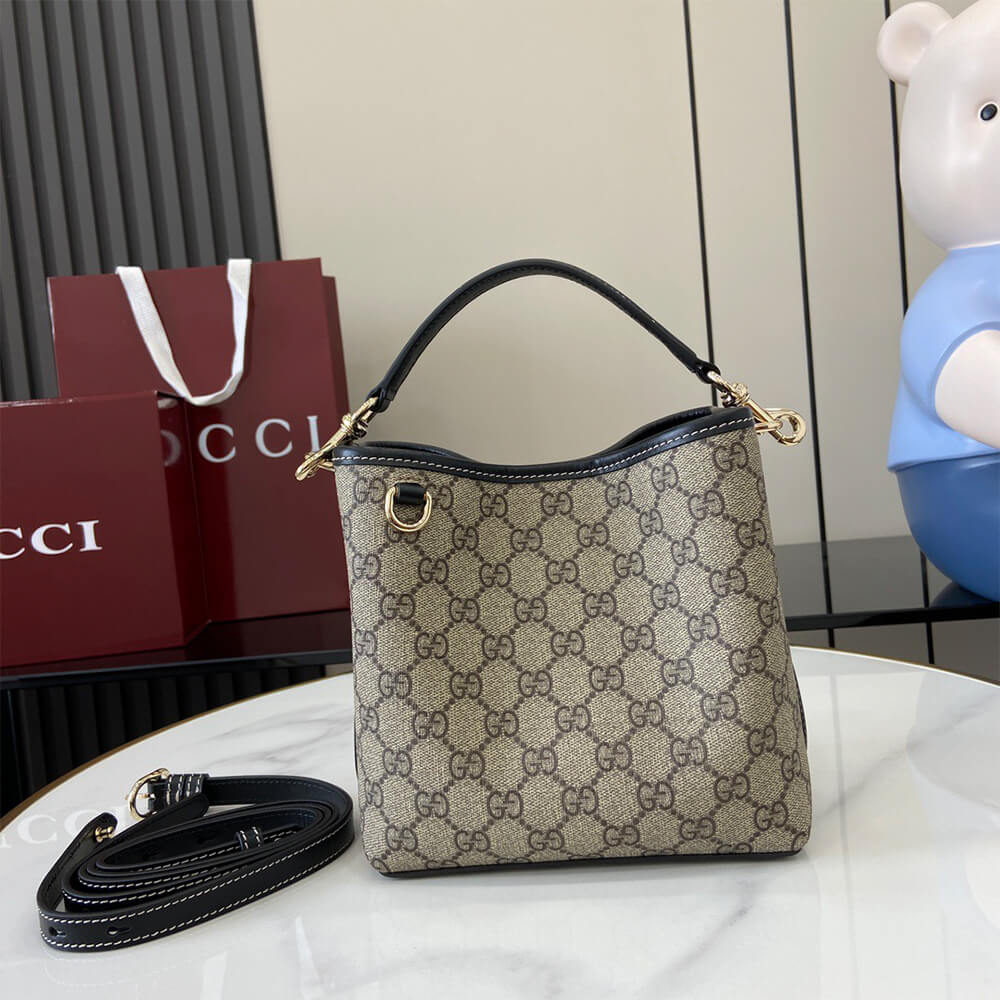 Gucci GG Emblem Mini Bucket Bag - Replica Luxury Bags™