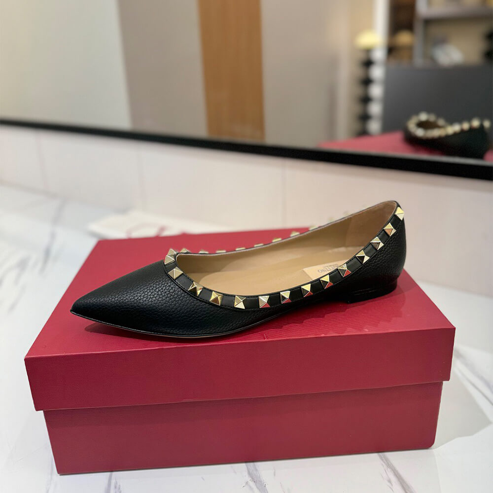 Valentino Rockstud Ballet Flat Shoes - Replica Luxury Bags™