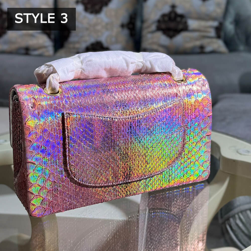 Chanel Classic Flap Medium Bag in Python - Replica Luxury Bags™