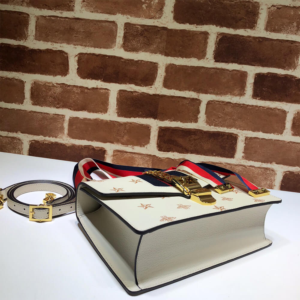 Gucci GG Sylvie Bee Star Small Shoulder Bag - Replica Luxury Bags™