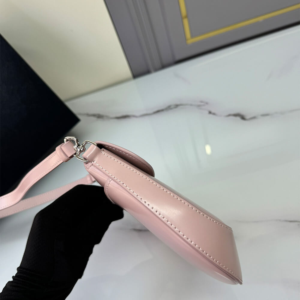 Small Prada Cleo Brushed Leather Shoulder Bag with Flap - Replica Luxury Bags™