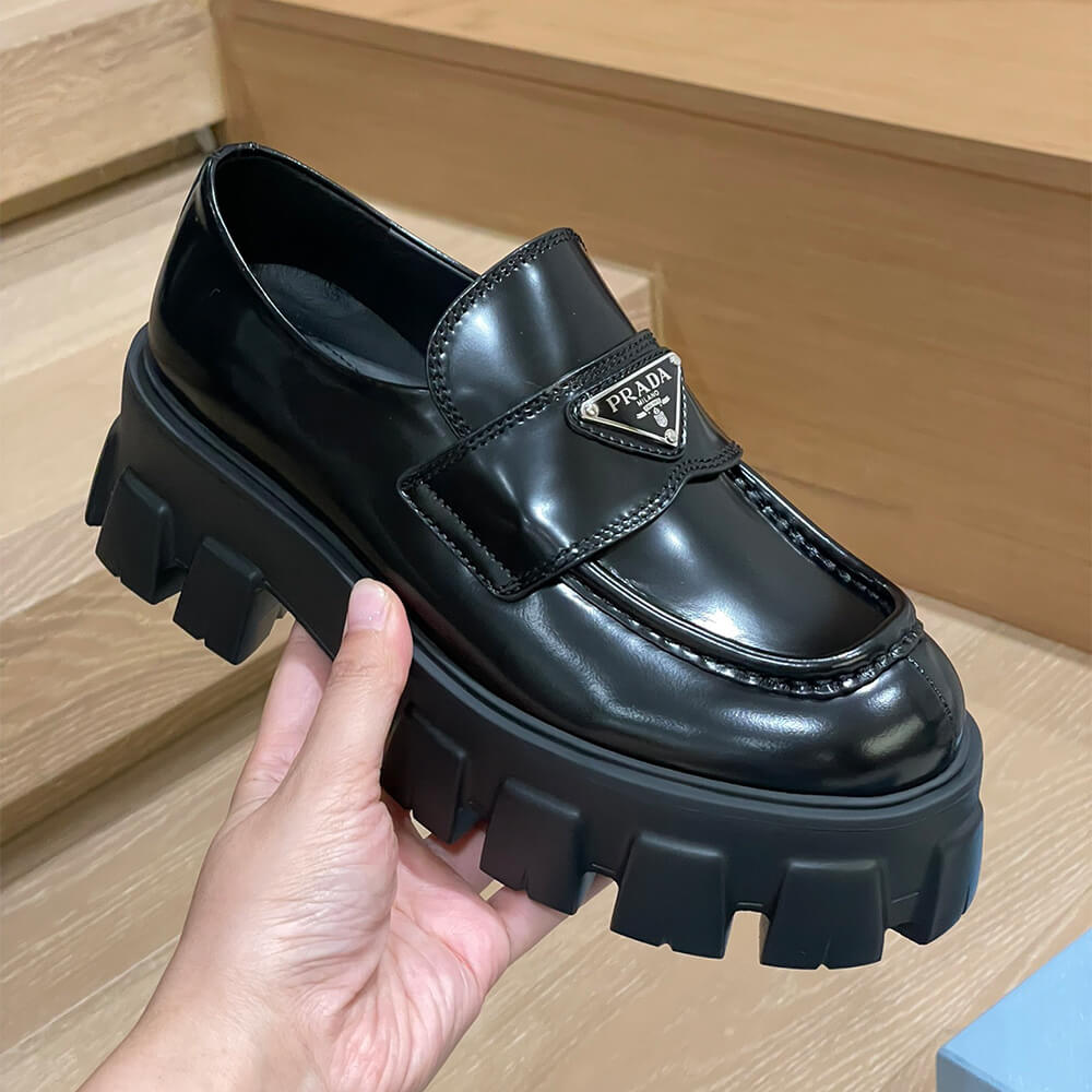 Prada Brushed leather Monolith loafers Shoes - Replica Luxury Bags™