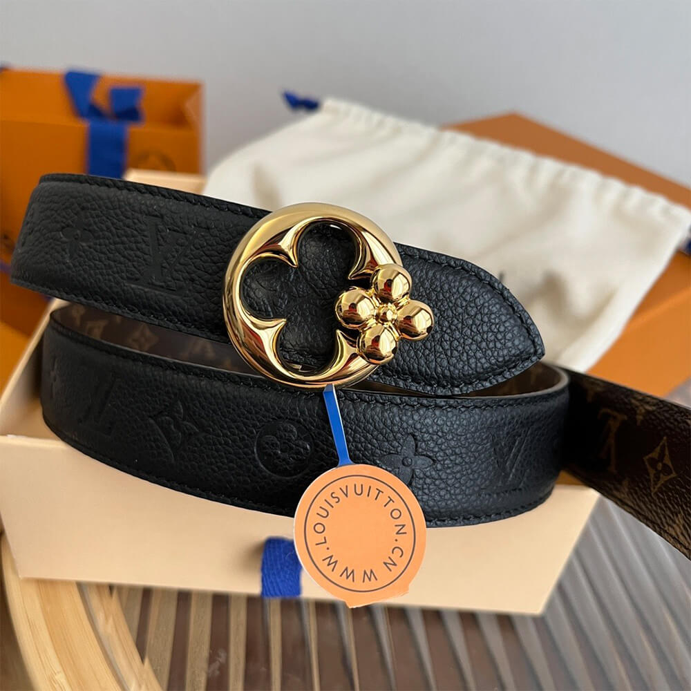 LV Flowergram Round 30mm Reversible Belt - Replica Luxury Bags™