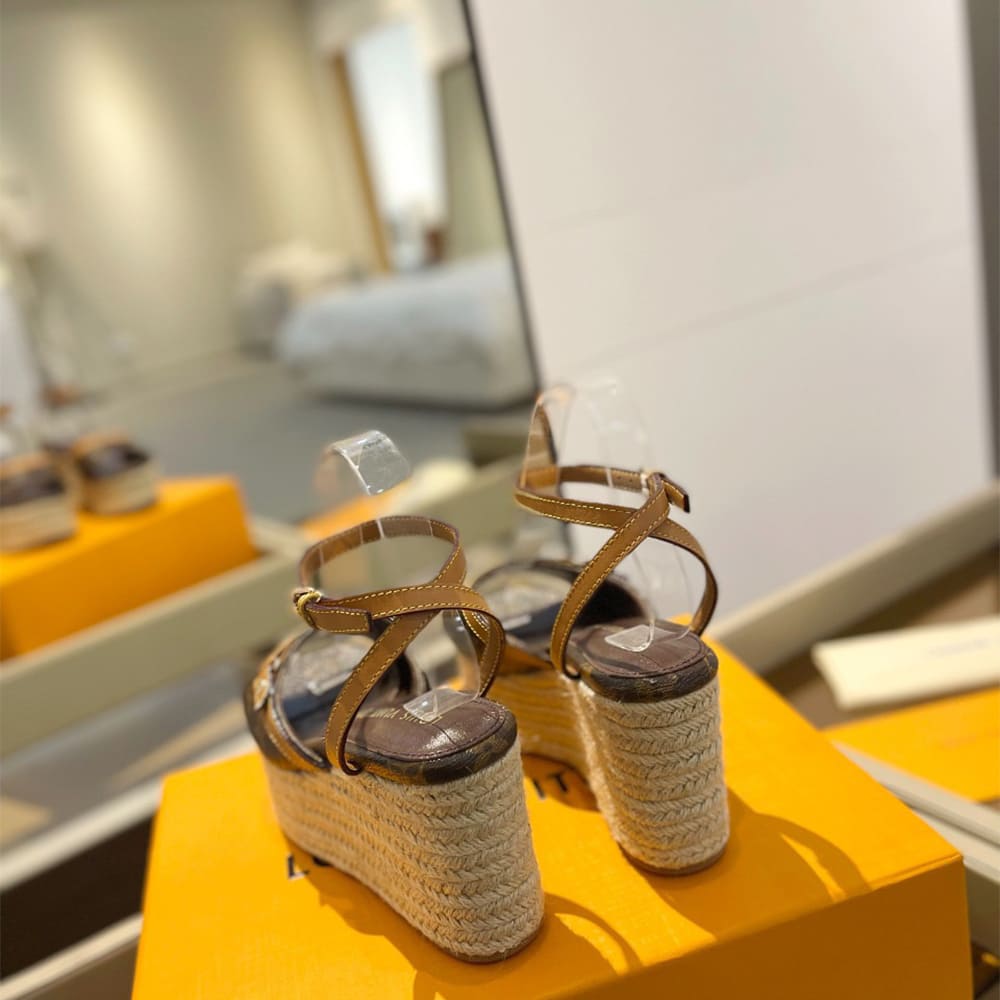 LV Helios Wedge Sandal Shoes - Replica Luxury Bags™