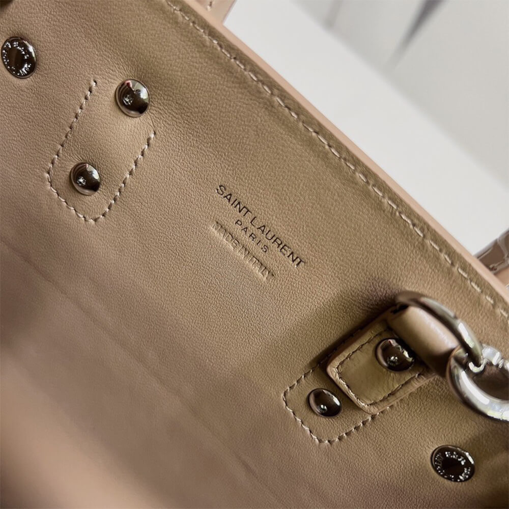 YSL Sac De Jour Nano Bag in Embossed Crocodile Shiny Leather - Replica Luxury Bags™