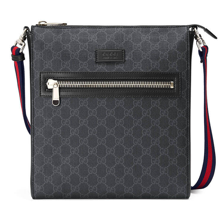 Gucci GG Black Messenger Bag - Replica Luxury Bags™