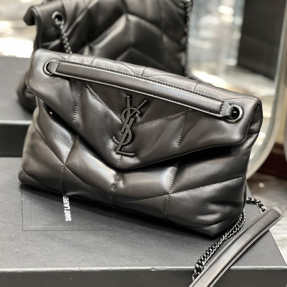 YSL Puffer Small Chain Bag in Black - Replica Luxury Bags™