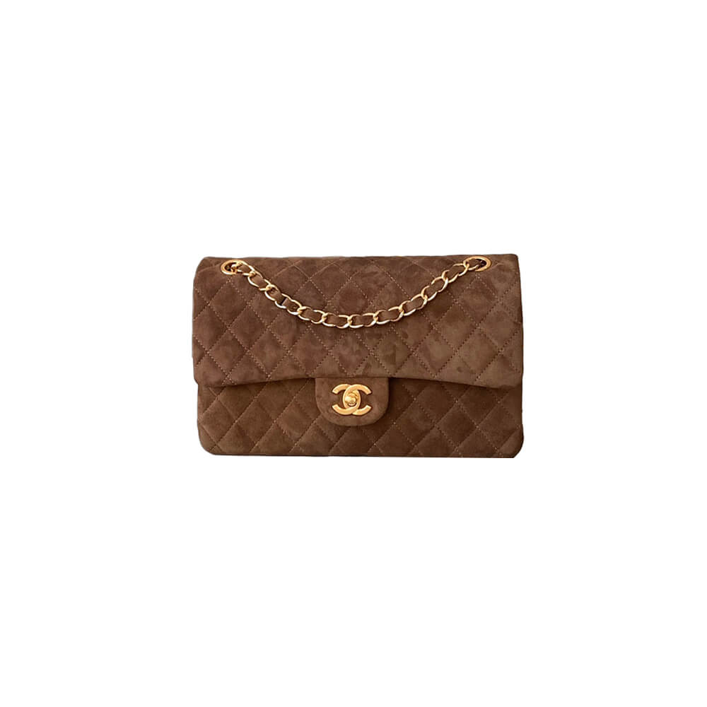 Chanel Suede Classic Double Flap Handbag - Replica Luxury Bags™