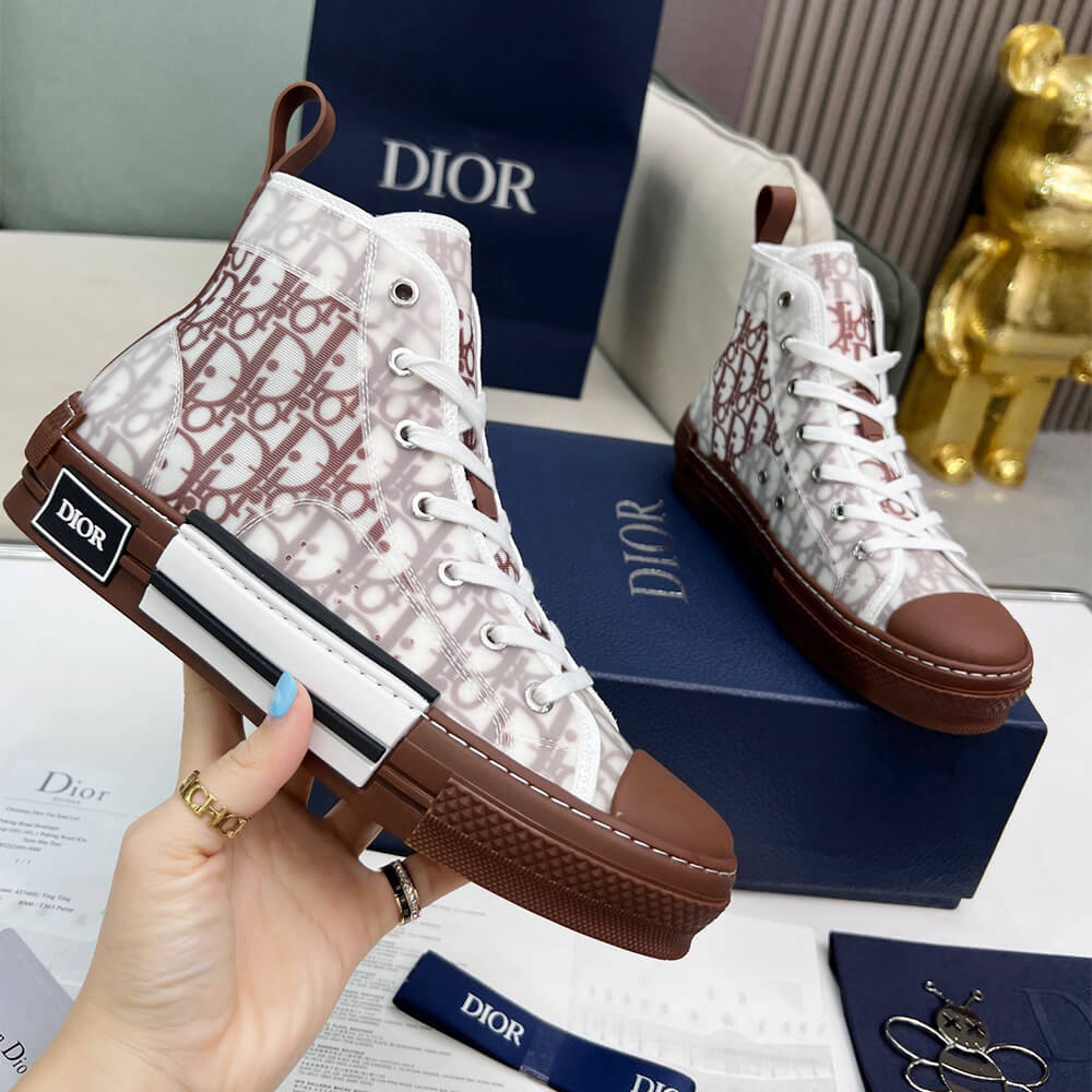 DIOR B23 High-Top Sneakers Dior Oblique Shoes - Replica Luxury Bags™