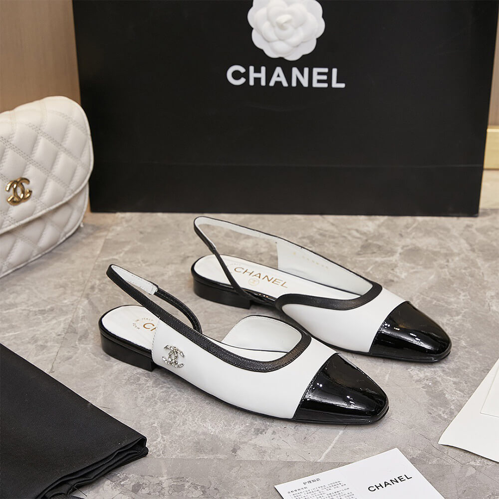 Chanel Diamond Buckle Slingbacks Shoes - Replica Luxury Bags™
