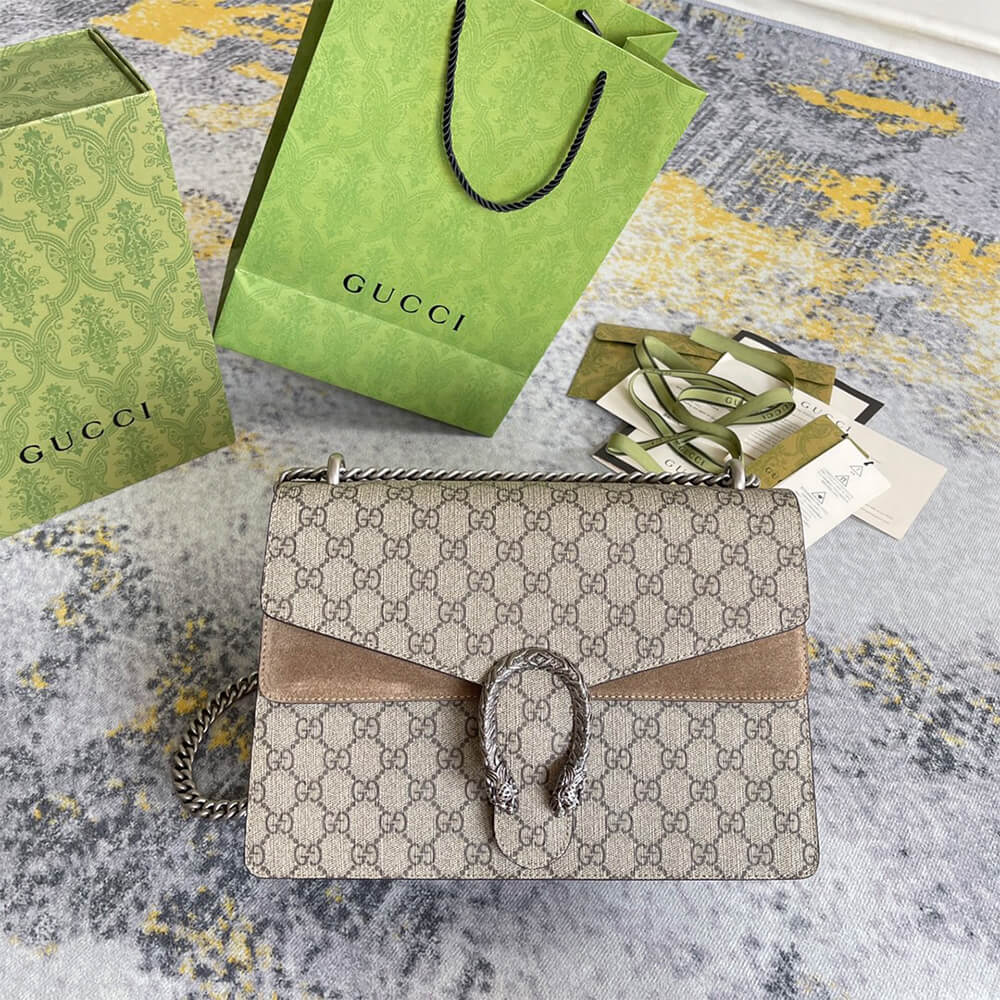 Gucci GG Supreme Medium Dionysus Shoulder Bag - Replica Luxury Bags™