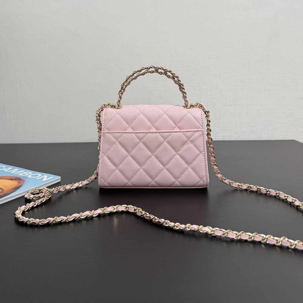 Chanel Clutch Bag With Chain and Top Handle - Replica Luxury Bags™