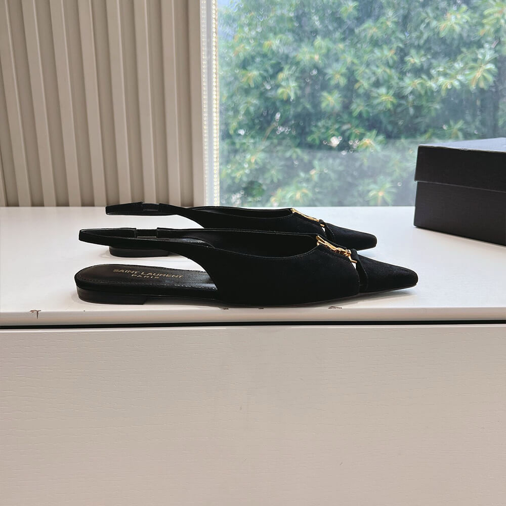 YSL Pointed Toe Slingback Shoes - Replica Luxury Bags™