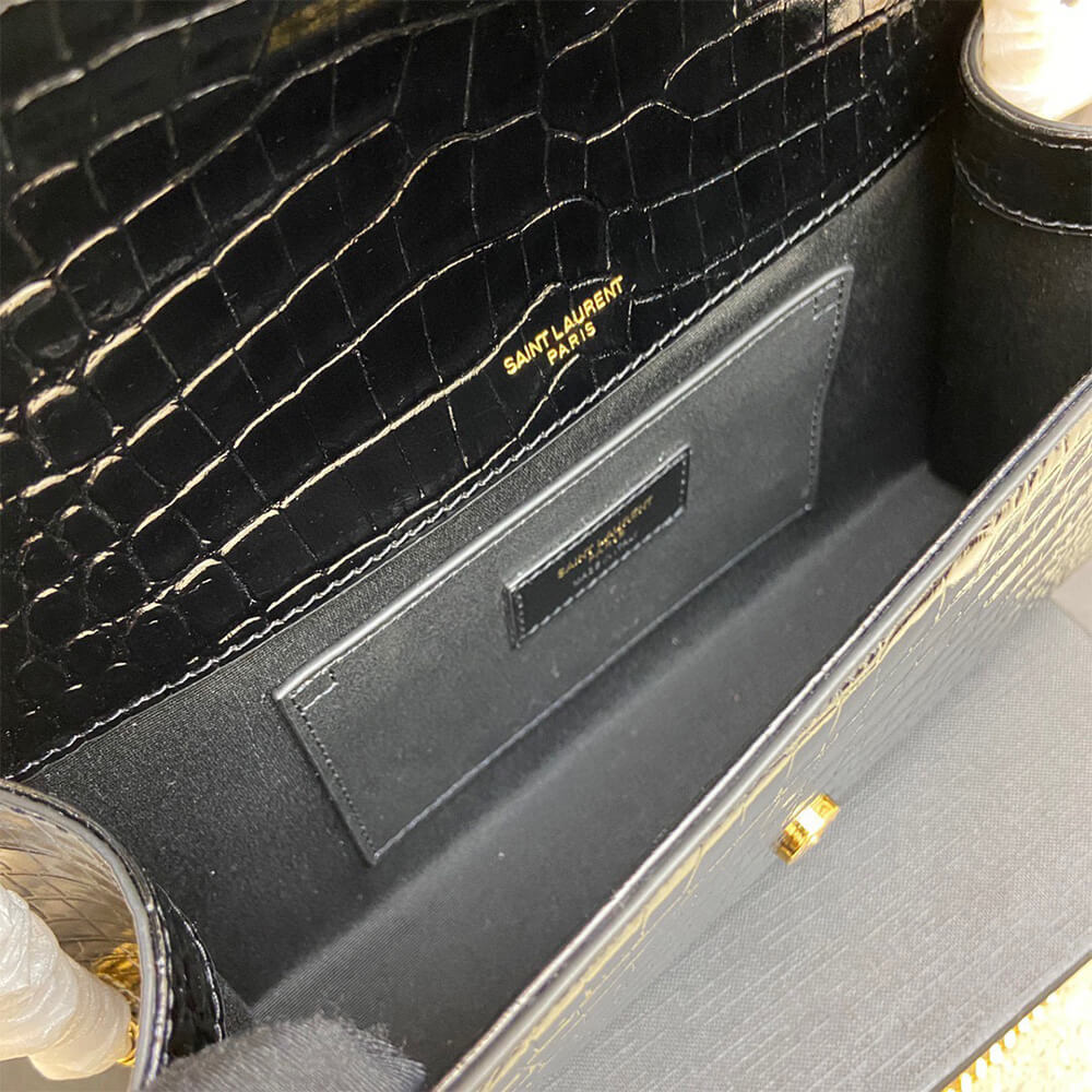 YSL Kate Medium Tassel Bag in Crocodile Embossed Leather - Replica Luxury Bags™