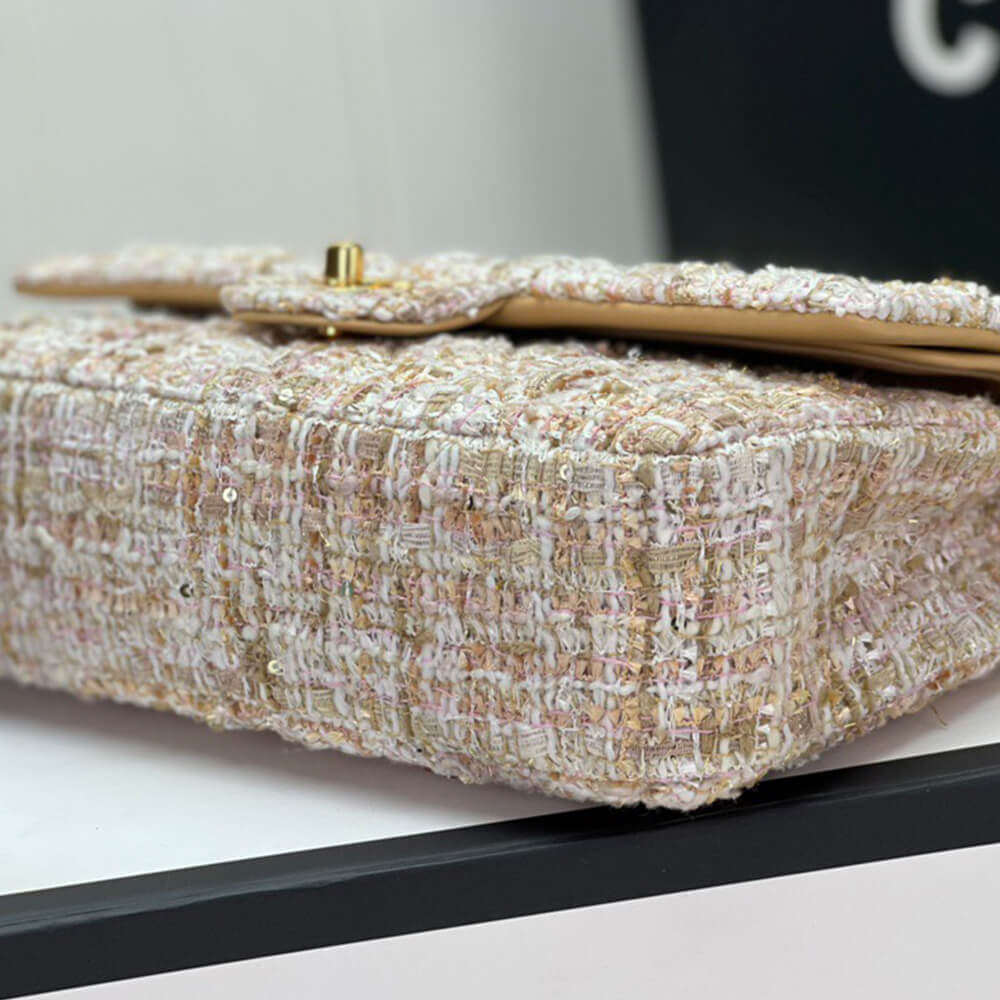Chanel Tweed Medium Classic Flap Bag - Replica Luxury Bags™