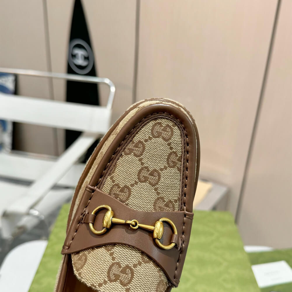 Gucci Women s Horsebit wedge loafer Shoes - Replica Luxury Bags™