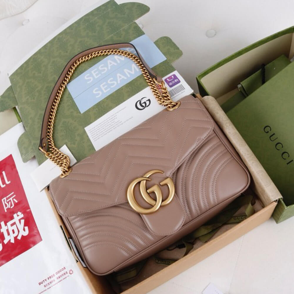 Gucci GG Marmont Medium Matelasse Shoulder Bag - Replica Luxury Bags™