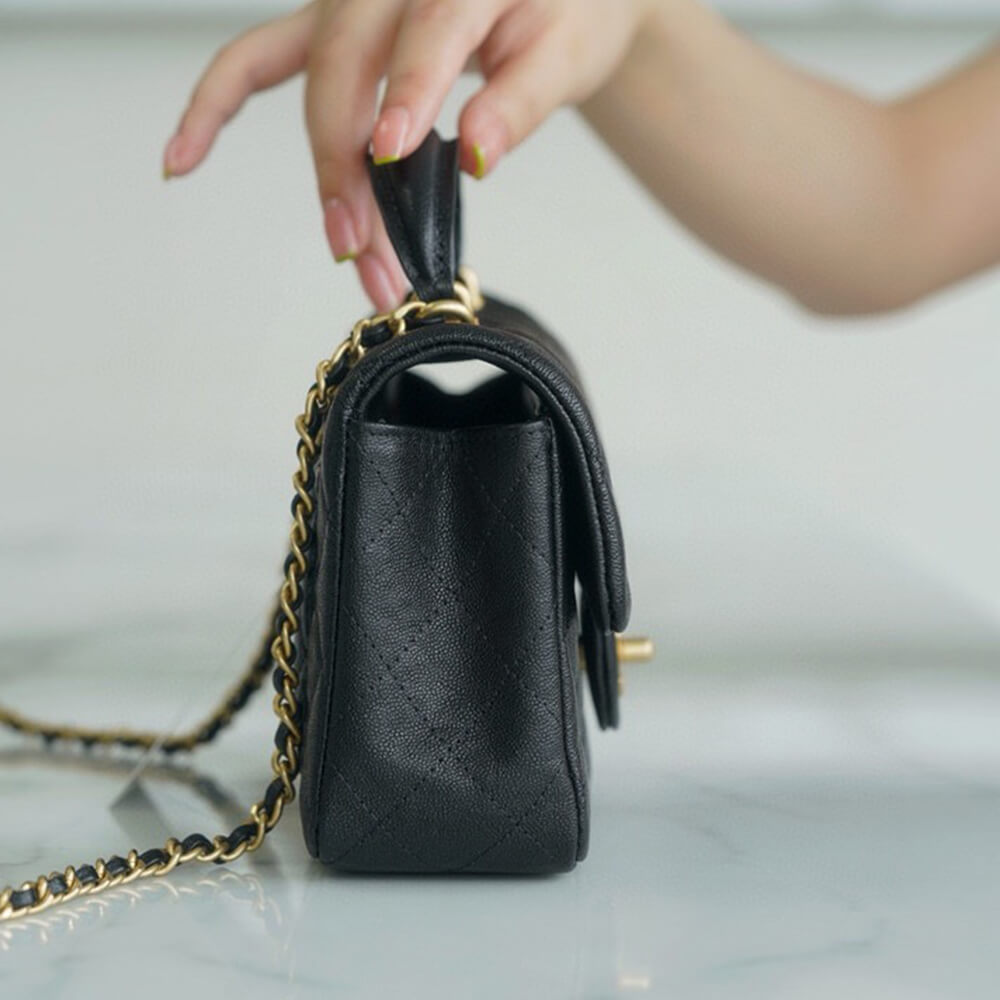Chanel Mini Flap Bag with Top Handle - Replica Luxury Bags™