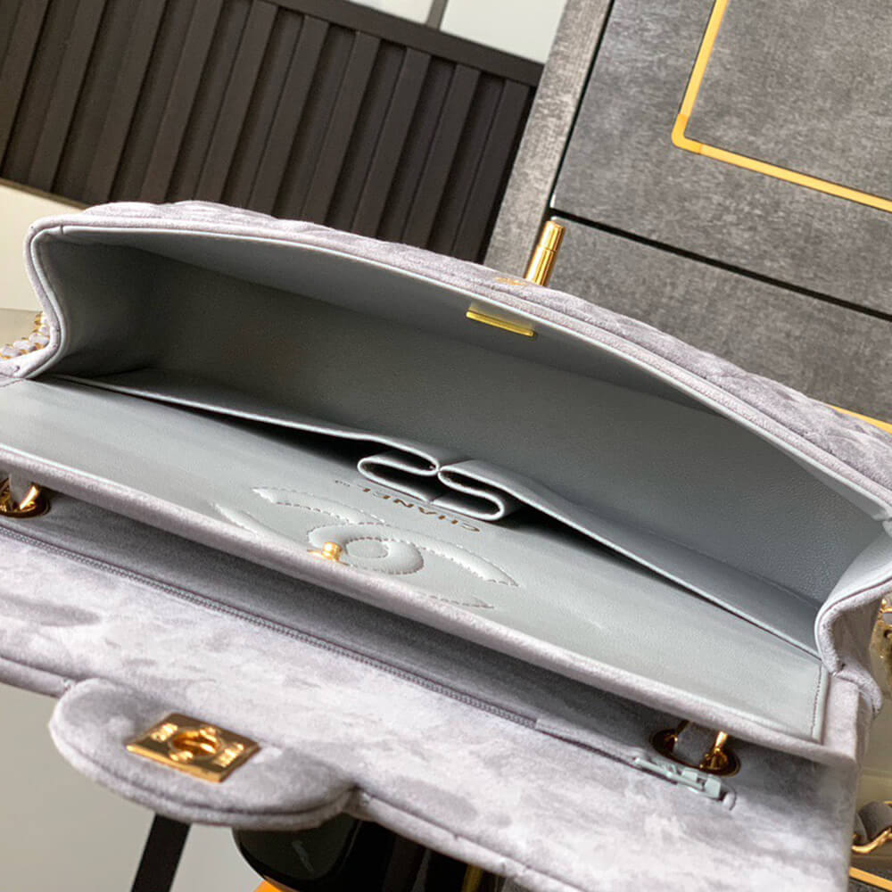 Chanel Suede Classic Double Flap Handbag - Replica Luxury Bags™