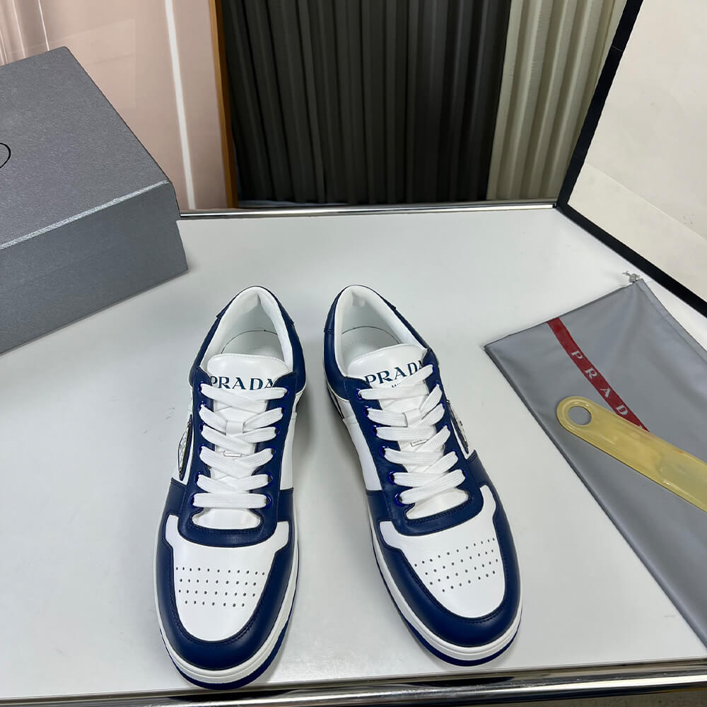 Prada Downtown Nappa Leather Sneakers Shoes - Replica Luxury Bags™