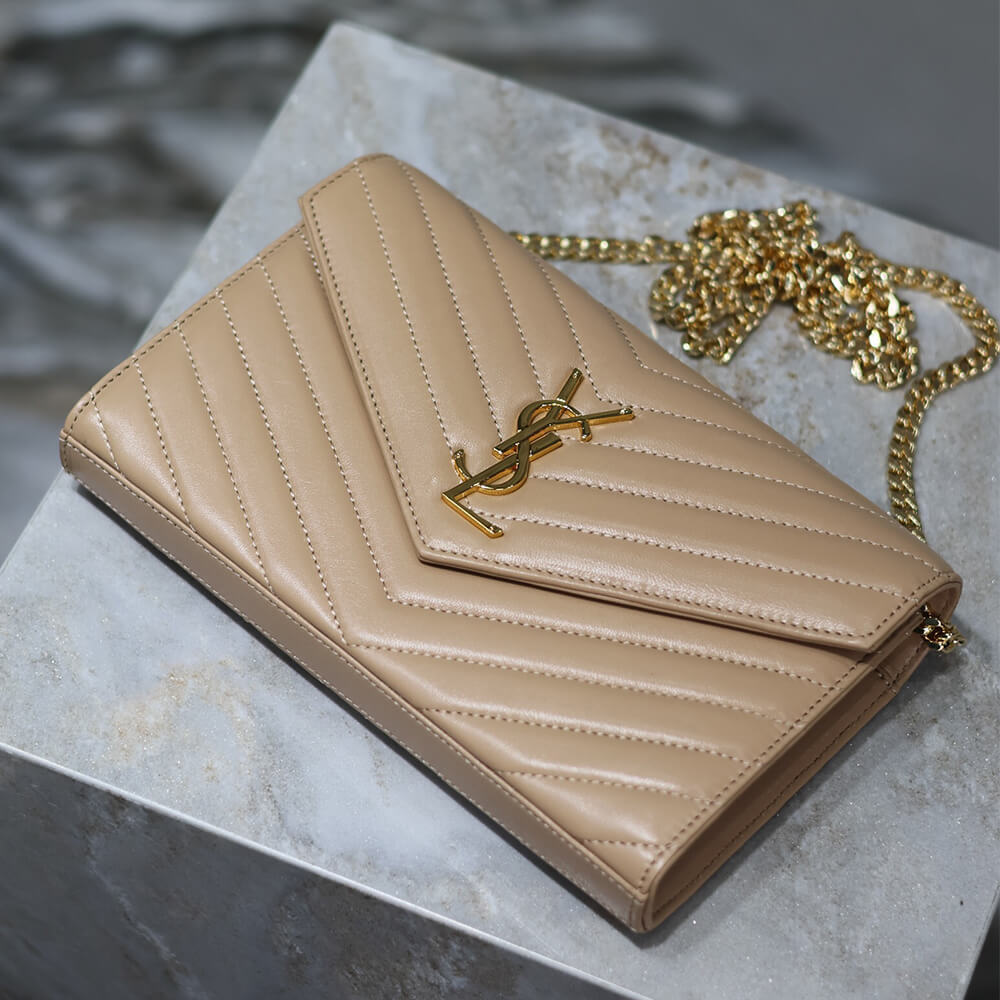 YSL Cassandre Chain Wallet Bag in Lambskin - Replica Luxury Bags™