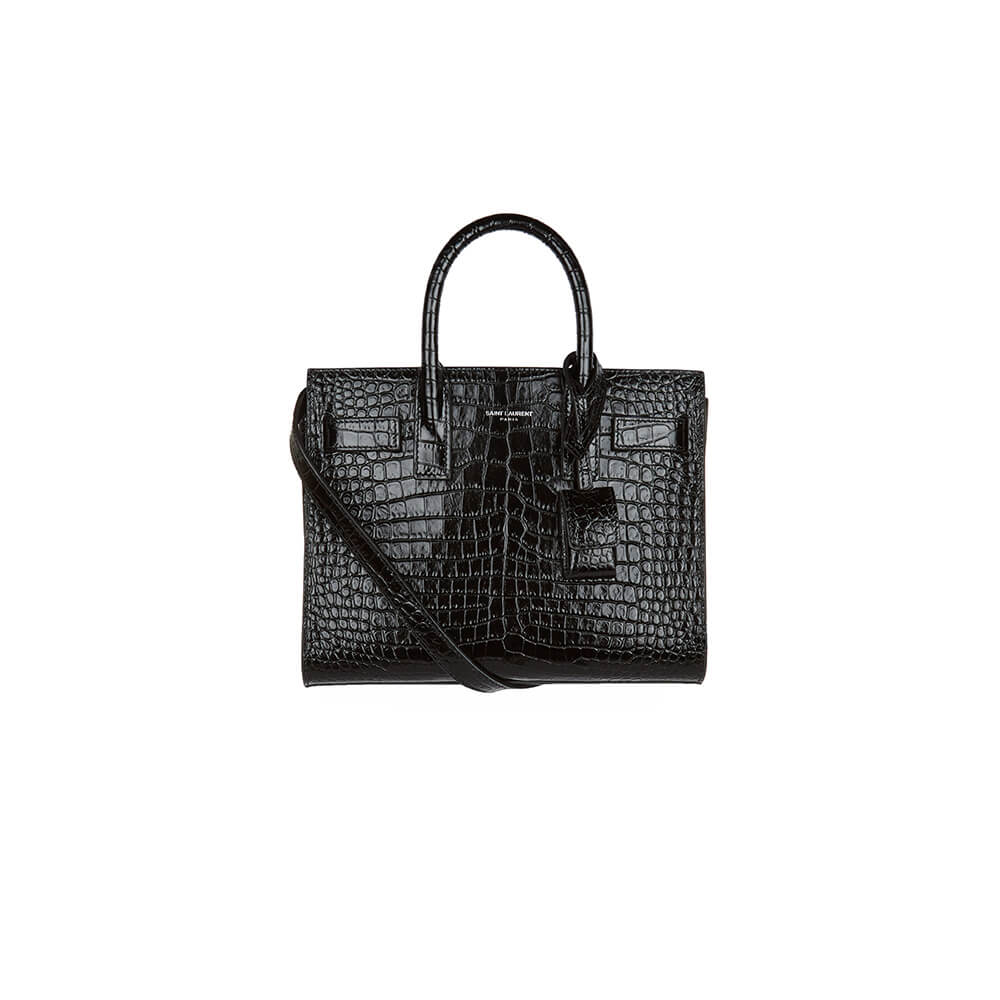 YSL Sac De Jour Baby Bag in Crocodile-Embossed - Replica Luxury Bags™
