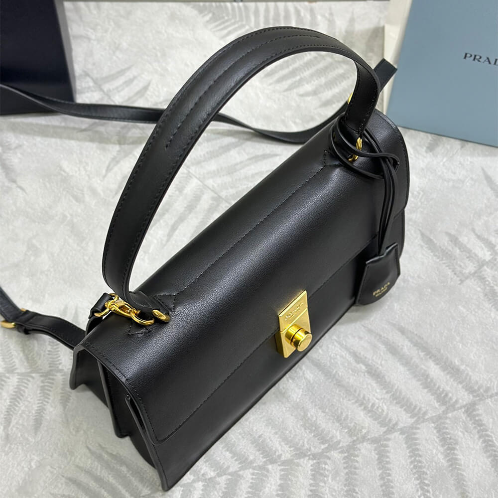 Prada Soft Sound Medium Leather Shoulder Bag - Replica Luxury Bags™