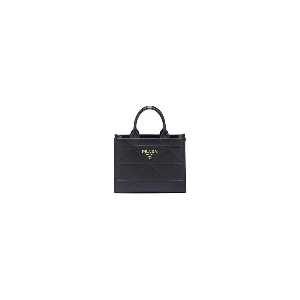 Prada Small Leather Prada Symbole Bag with Topstitching - Replica Luxury Bags™