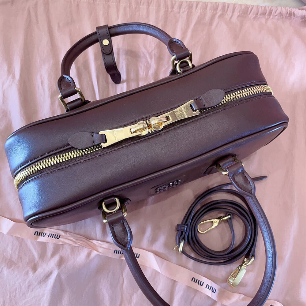 Miumiu Large Arcadie Leather Bag - Replica Luxury Bags™