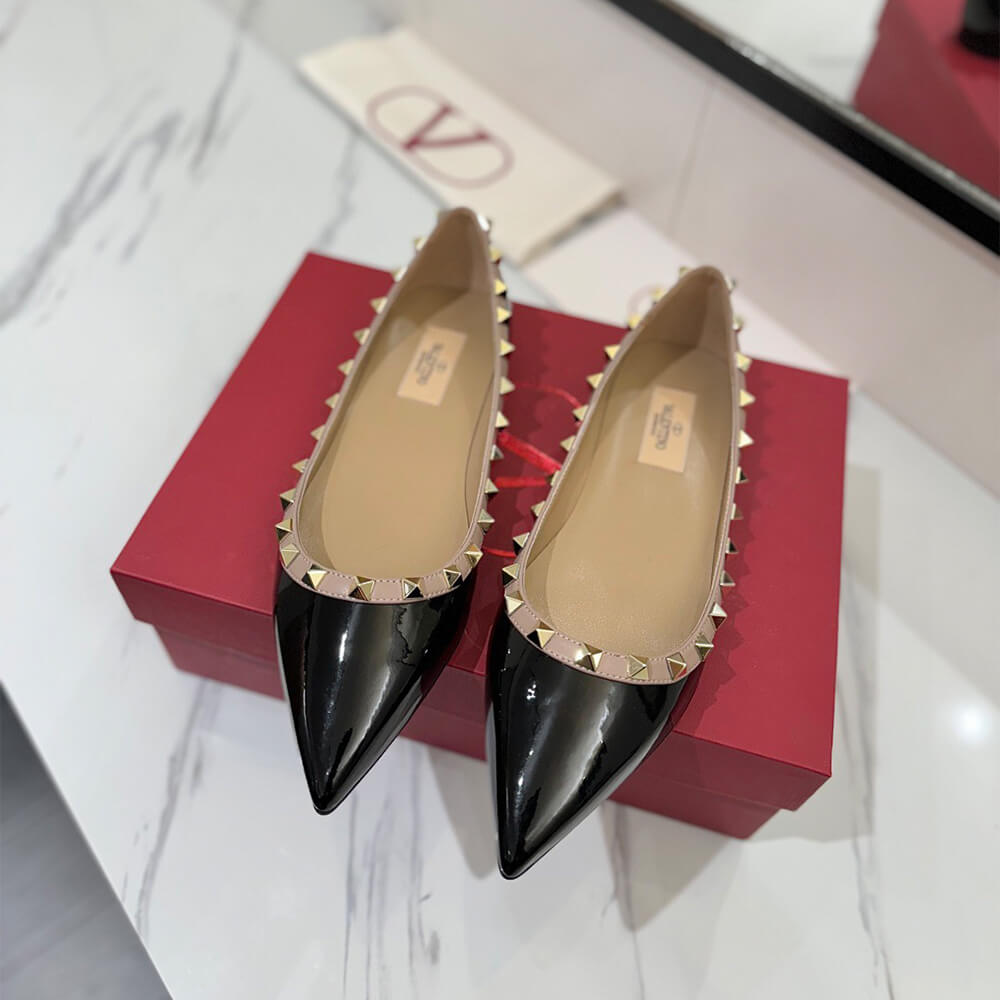 VALENTINO ROCKSTUD BALLET FLAT Shoes - Replica Luxury Bags™