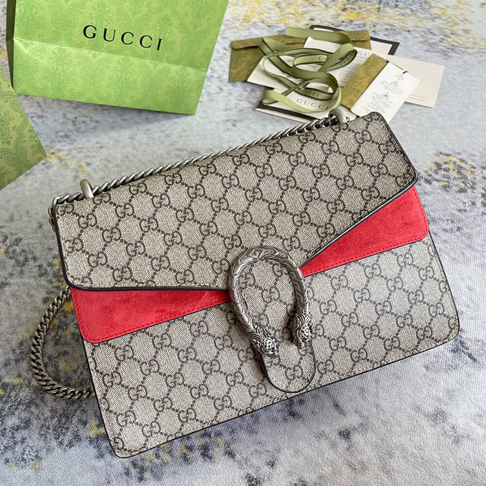 Gucci GG Supreme Medium Dionysus Shoulder Bag - Replica Luxury Bags™