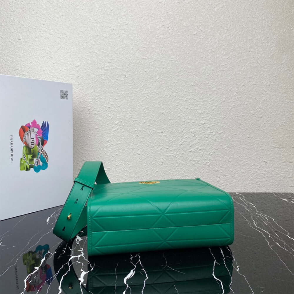 Small leather Prada Symbole Bag with Topstitching - Replica Luxury Bags™