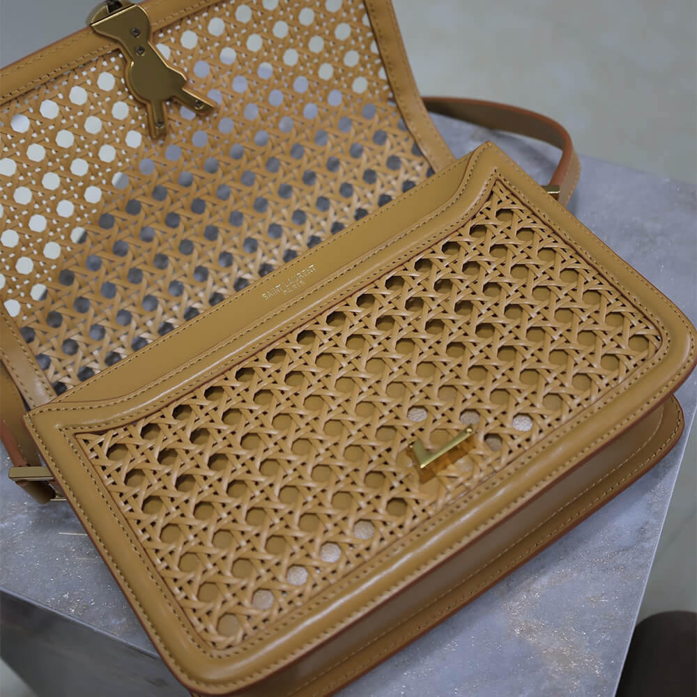 YSL Solferino Medium Satchel Woven Bag - Replica Luxury Bags™