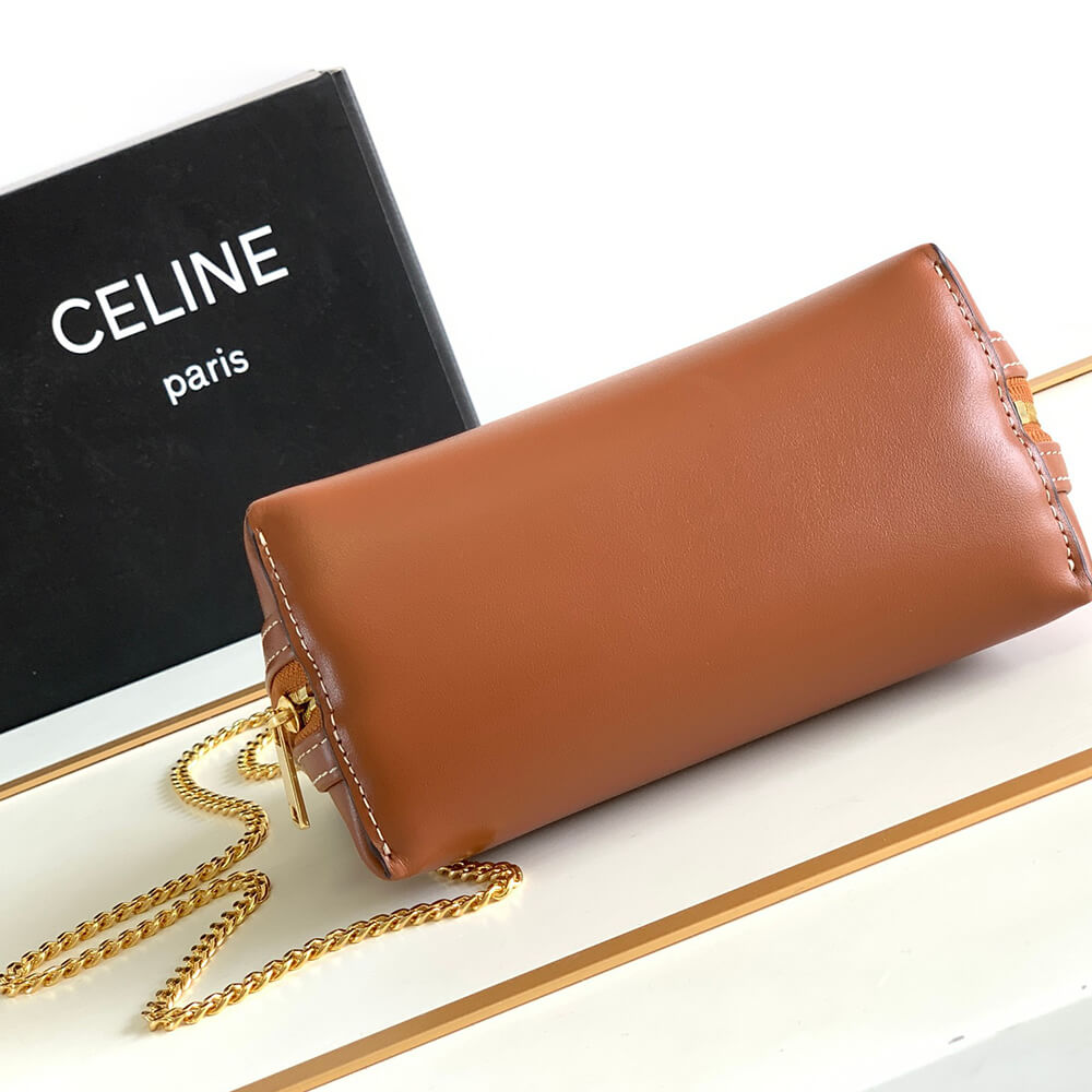 Celine Clutch Bag on Chain Cuir Triomphe in Smooth Calfskin - Replica Luxury Bags™