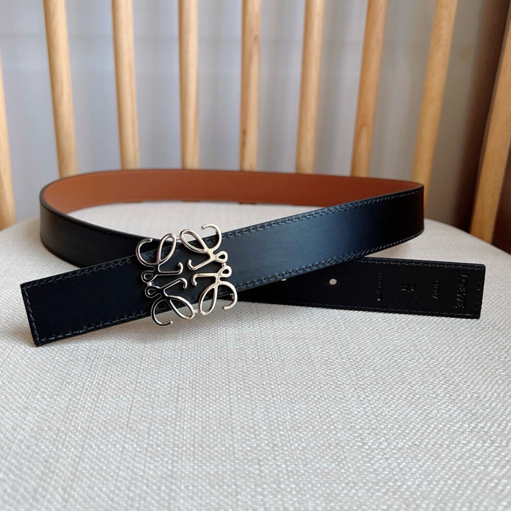 LOEWE Reversible Anagram belt in smooth calfskin 28mm - Replica Luxury Bags™
