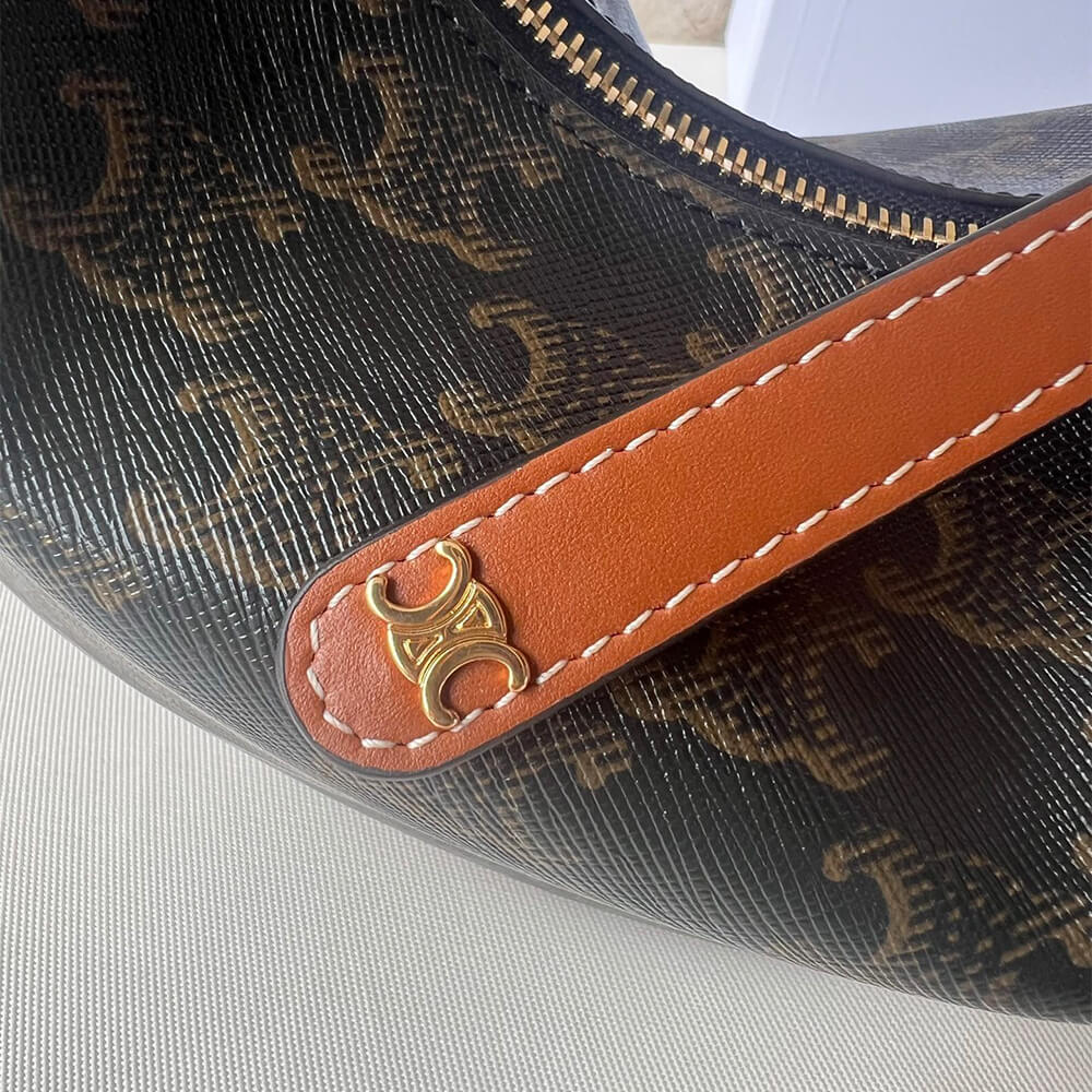 Teen Celine Lulu Bag in Triomphe Canvas and Calfskin - Replica Luxury Bags™