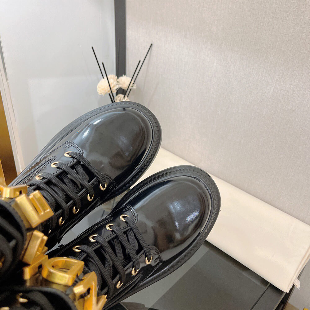 FENDI Fendigraphy logo-plaque leather boots Shoes - Replica Luxury Bags™