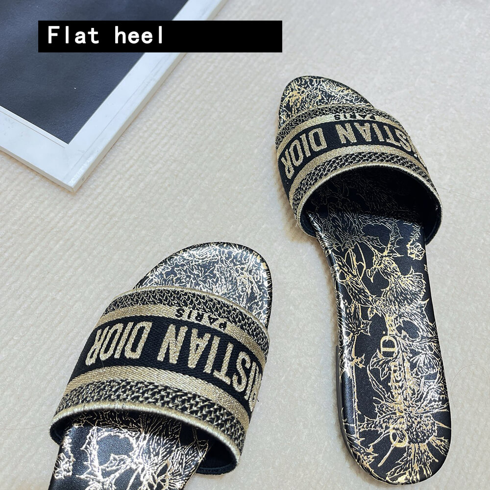 Dior Dway Heeled Slide Shoes - Replica Luxury Bags™