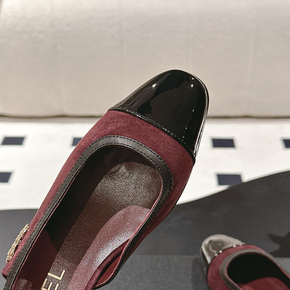 Chanel Diamond Buckle Slingbacks Shoes - Replica Luxury Bags™