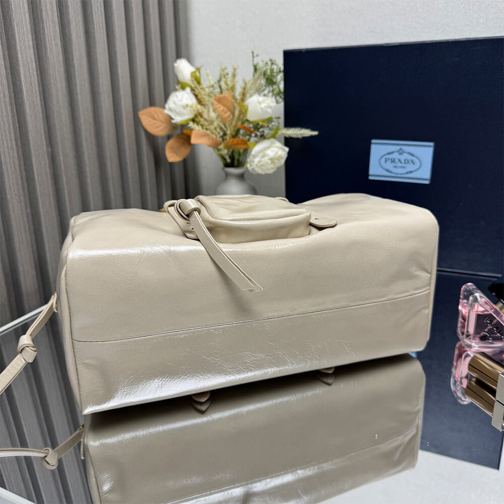 Prada Dangle Medium Leather Top Handle Bag - Replica Luxury Bags™