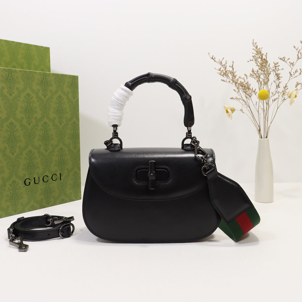 Gucci Bamboo 1947 Medium Top Handle Bag - Replica Luxury Bags™