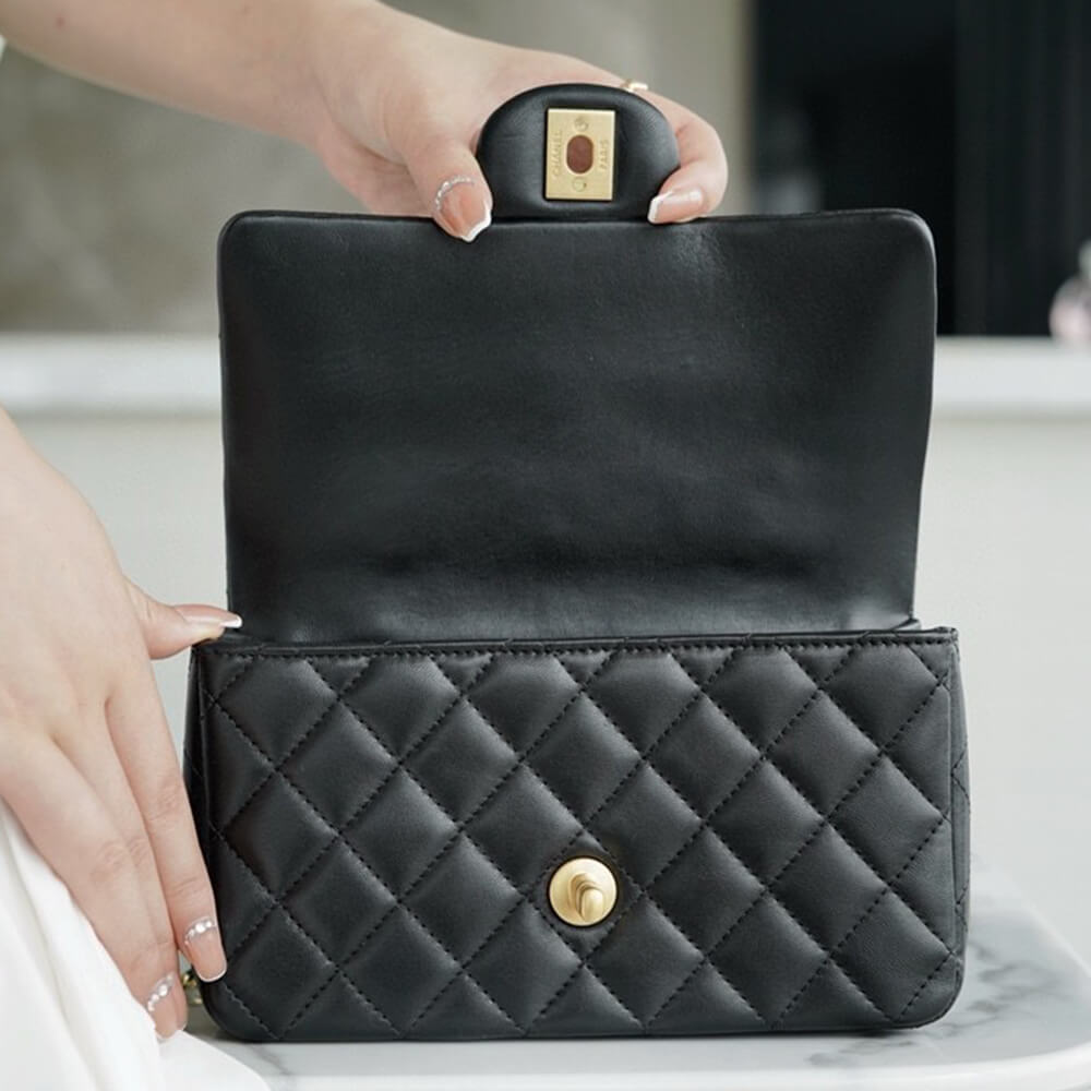 Chanel Mini Flap Bag with Top Handle - Replica Luxury Bags™