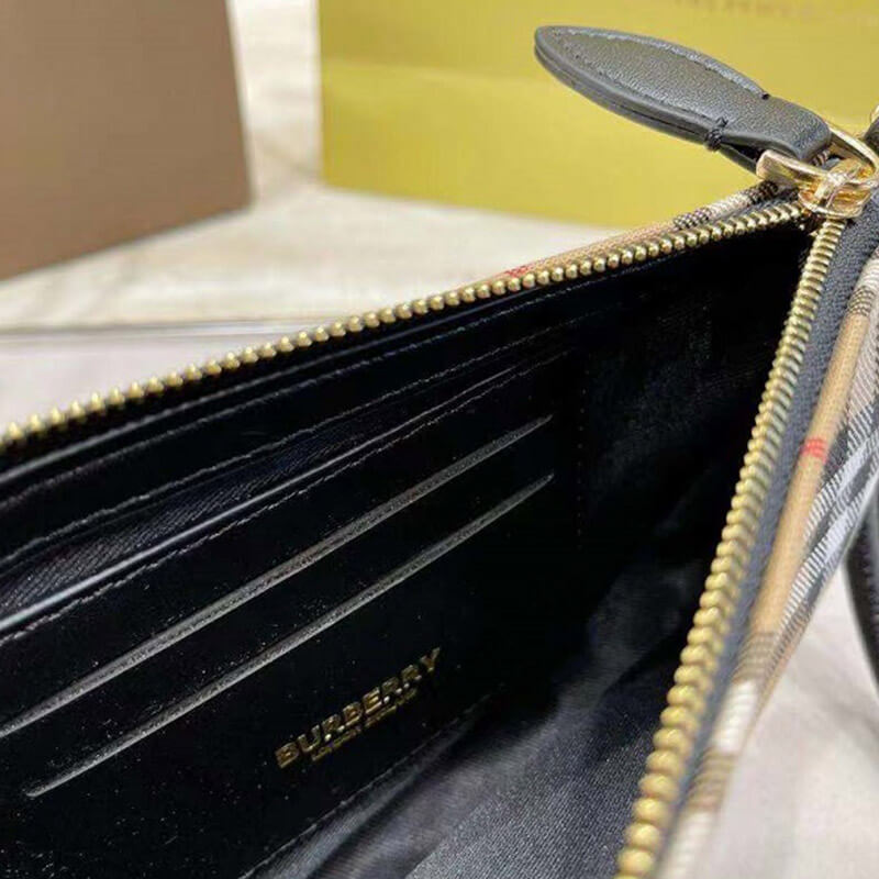 Burberry Olympia Pouch Checked Shoulder Bag - Replica Luxury Bags™