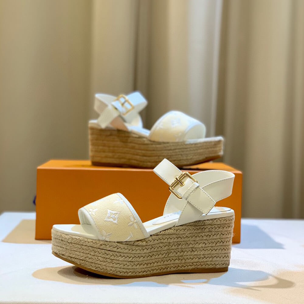 LV Starboard Wedge Sandal Shoes - Replica Luxury Bags™